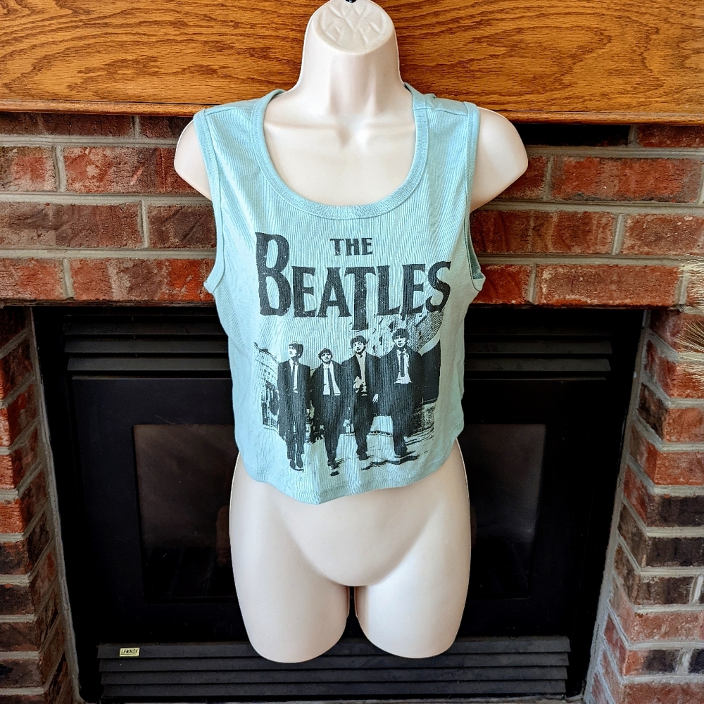 The Beatles cropped tank top size large